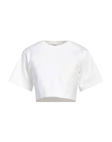 MAX MARA Ｔシャツ ホワイト ナイロン 48% / コットン 46% / ポリウレタン 6%