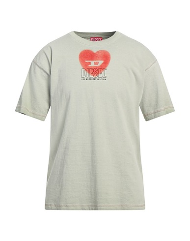 DIESEL T-shirt Sage green 100% Cotton