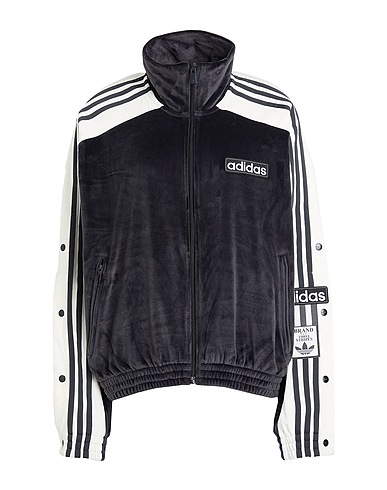 ADIDAS ORIGINALS Sweatshirt ABRK VELOUR TT
 Black 93% Recycled polyester, 7% Elastane
