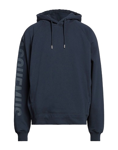 JACQUEMUS Hooded track jacket  Navy blue 100% Cotton