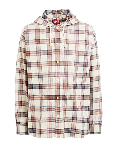DIESEL Chemise à carreaux Ivoire 100% Coton