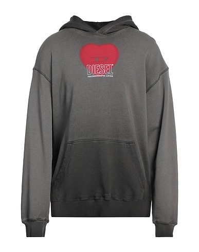 DIESEL Felpa Grigio 100% Cotone, Elastan