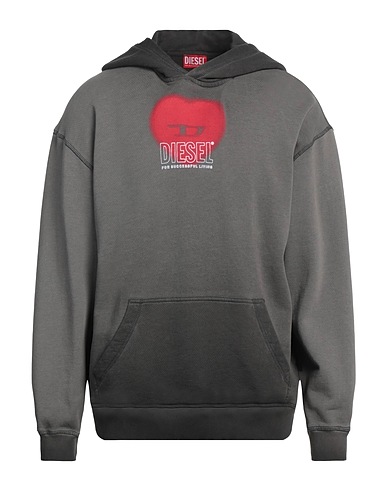 DIESEL Felpa Grigio 100% Cotone, Elastan