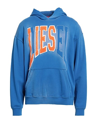 DIESEL Felpa Azzurro 100% Cotone, Elastan, Poliestere