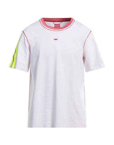 DIESEL T-shirt White 51% Cotton, 44% Polyester, 5% Elastane
