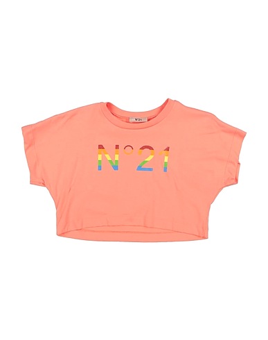 N°21 Ｔシャツ サーモンピンク コットン 100%