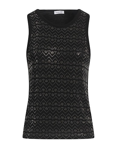 PATRIZIA PEPE Tank top Black 95% Viscose, 5% Elastane