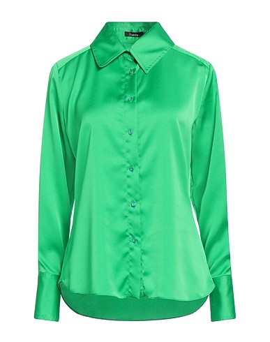 HANITA Solid colour shirts & blouses Green 97% Polyester, 3% Elastane