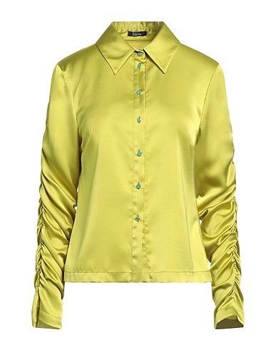 HANITA Solid colour shirts & blouses Lime green 97% Polyester, 3% Elastane