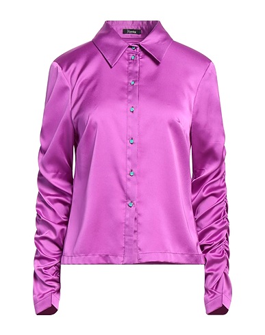 HANITA Camicie e bluse tinta unita Malva 97% Poliestere, 3% Elastan