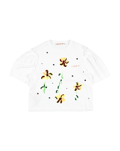 MARNI T-shirt White 100% Cotton, PVC - Polyvinyl chloride