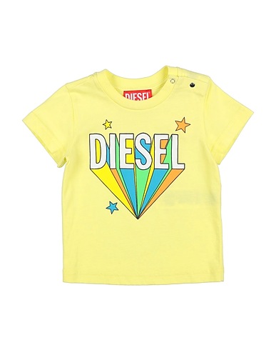 DIESEL Ｔシャツ パステルイエロー コットン 100%
