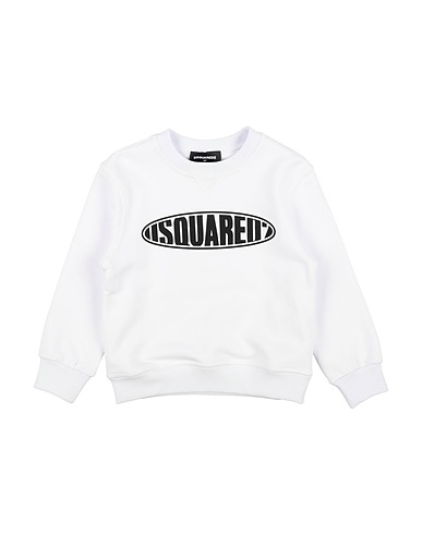 DSQUARED2 Felpa Bianco 100% Cotone, Elastan