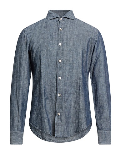 ELEVENTY Patterned shirt PLATINUM 70% Lyocell, 30% Linen