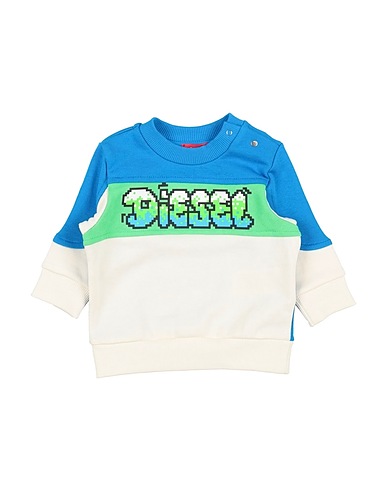 DIESEL Felpa Blu china 100% Cotone, Elastan