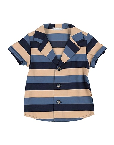 BARCELLINO® Patterned shirt Slate blue 88% Viscose, 12% Polyester