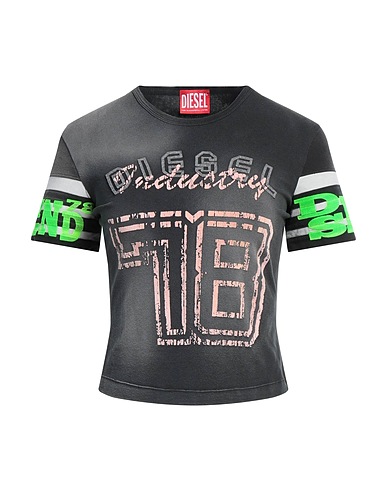 DIESEL T-shirt Charcoal 97% Cotton, 3% Elastane