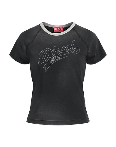 DIESEL T-shirt Charcoal 92% Cotton, 8% Elastane