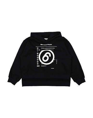 MM6 MAISON MARGIELA Hooded track jacket  Black 100% Cotton, Elastane