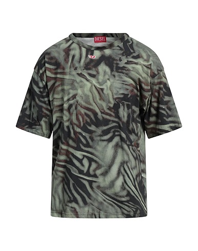 DIESEL T-shirt Military green 100% Cotton