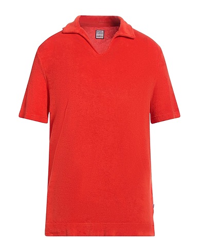 FEDELI Polo shirt SWIM&WEAR Tomato red 100% Cotton
