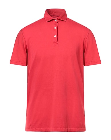 FEDELI Polo shirt Red 100% Organic cotton