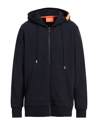SUNS BOARDS Hooded track jacket  Navy blue 88% Cotton, 12% Polyester