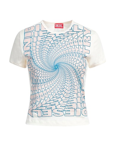 DIESEL T-Shirt Off white 100% Baumwolle, Nylon