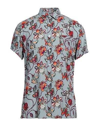 GREY DANIELE ALESSANDRINI Patterned shirt Grey 100% Viscose
