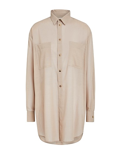 PHILOSOPHY di LORENZO SERAFINI Solid colour shirts & blouses Grey 77% Virgin Wool, 23% Polyester