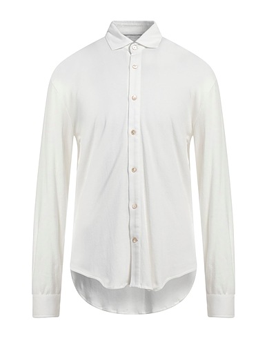 ELEVENTY Solid colour shirt Off white 100% Cotton