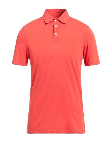 FEDELI Polo shirt Orange 100% Cotton
