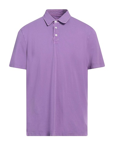 FEDELI Polo shirt Lilac 100% Cotton