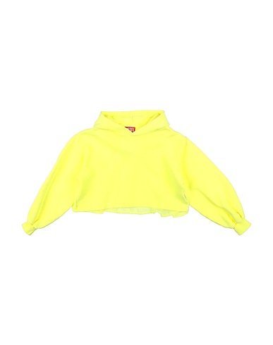 DIESEL Felpa Giallo 100% Cotone, Elastan, Viscosa