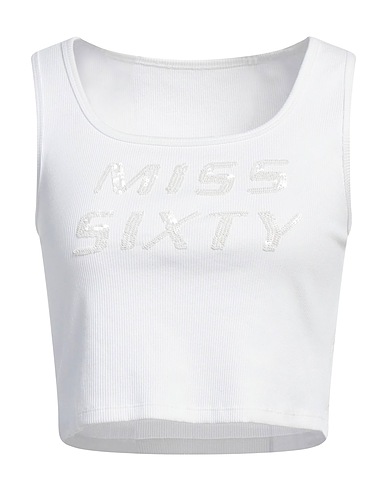 MISS SIXTY Top Bianco 64% Viscosa, 33% Poliammide, 3% Elastan