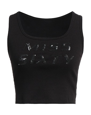 MISS SIXTY Top Black 64% Viscose, 33% Polyamide, 3% Elastane