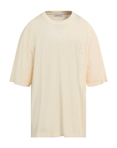 LANEUS T-shirt Panna 100% Cotone
