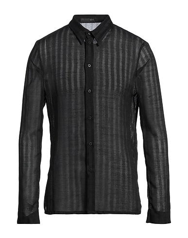SAPIO Solid color shirt Black 100% Polyester