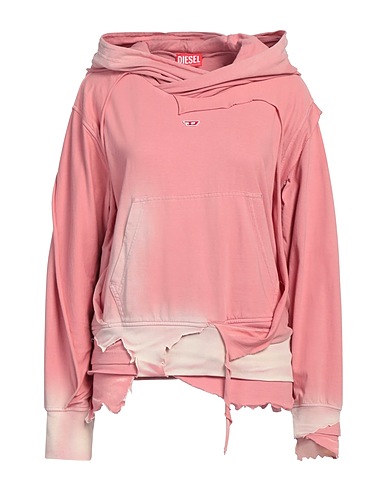 DIESEL Hooded track jacket  Pink 100% Cotton