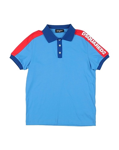 DSQUARED2 Polo Azzurro 100% Cotone, Elastan