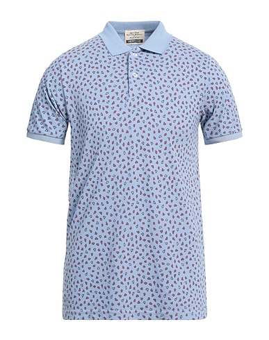 HERITAGE Polo shirt Light blue 100% Cotton