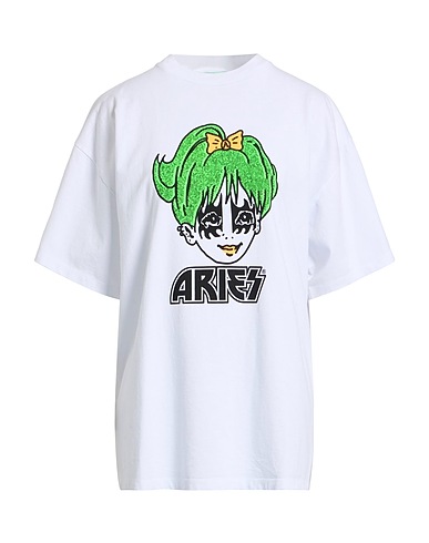 ARIES T-shirt Bianco 100% Cotone
