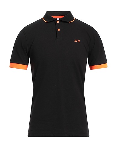 SUN 68 Poloshirt Schwarz 95% Baumwolle, 5% Elastan