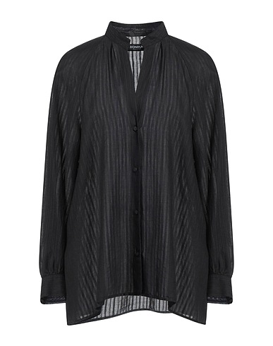 DONDUP Solid colour shirts & blouses 92% Cotton, 8% Linen