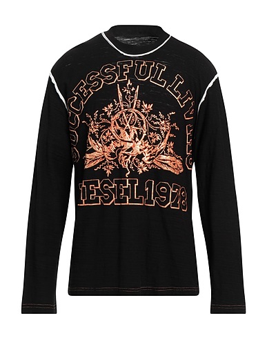 DIESEL T-shirt Black 100% Cotton, Elastane