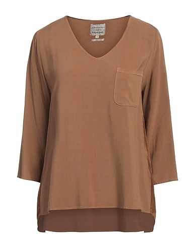 ALESSIA SANTI Top Khaki 100% Viscose, Cupro