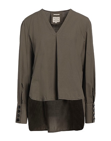 ALESSIA SANTI Top Khaki 100% Cotone