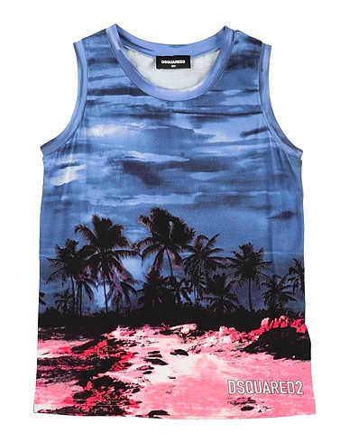 DSQUARED2 Tanktop Taubenblau 100% Baumwolle