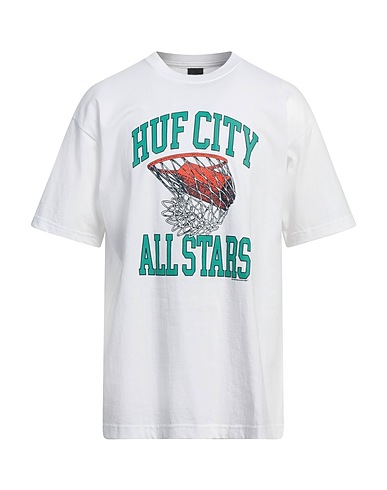 HUF T-shirt Bianco 100% Cotone