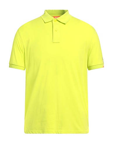 SUNS BOARDS Polo shirt Lime green 96% Cotton, 4% Elastane